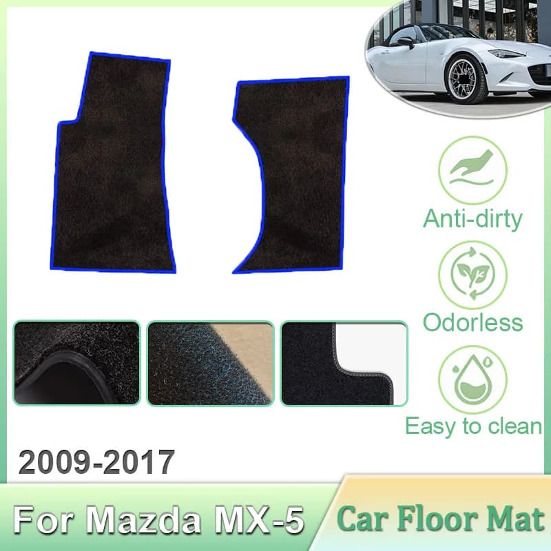 Car Floor Mats Footpads Carpets Cover Rugs Panel Foot Pads Auto Accessories For Mazda MX-5 MX5 Roadster Miata NC ND 2006~2022