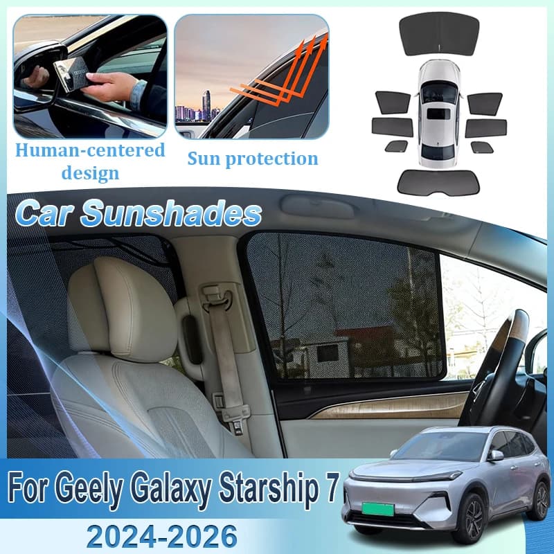 Tendina Parasole a Rete per Auto Geely Galaxy Starship 7 EM-i P145 2024 2025 2026, Tendina Parasole Laterale Auto, Copertura Parabrezza, Accessori