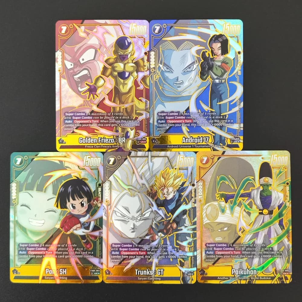 DIY Proxy Dragon Ball English Android 17 Pan SH Trunks GT Golden Frieza BR Paikuhan FB09 Alternate Art Game Collection Card Toy