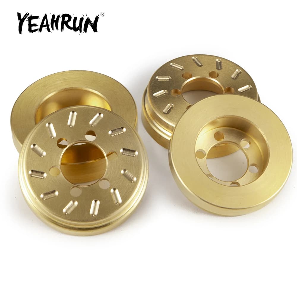 YEAHRUN Brass 1.9/2.2 inch Circles Internal Weight Counterweight for Axial SCX10 90046 D90 TRX-4 1/10 RC Auto Upgrade Parts