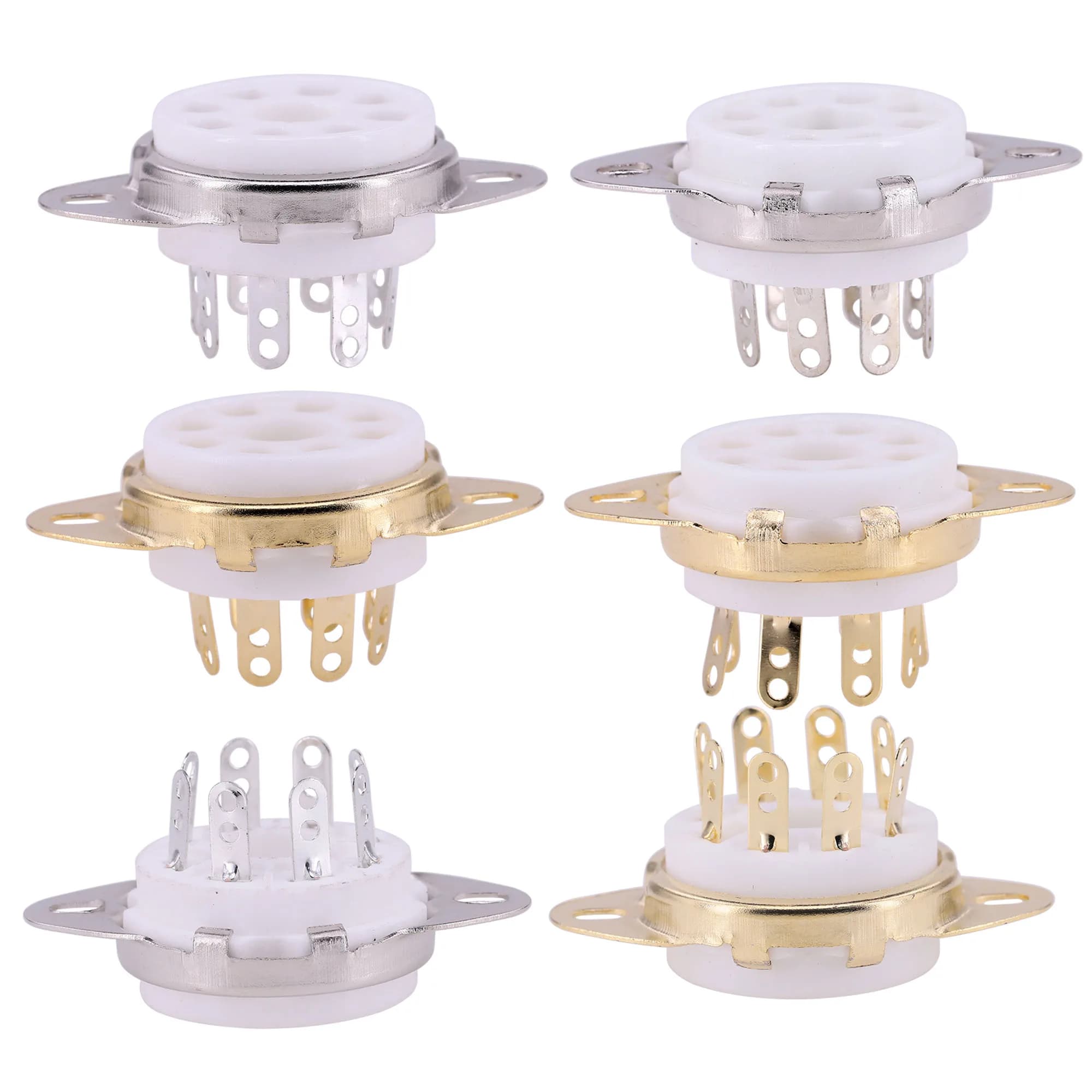 Presa per tubo a 8pin in ceramica GZC8-B per KT88 6 sn7 6 sl7 6 v6 l6 EL34 6 n8p 6 n9p 6550 6 ca7 amplificatore per tubo a vuoto Audio HIFI fai da te