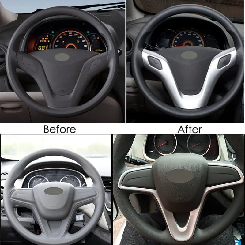 Per Chevrolet Sail 2010-2018 accessori per lo Styling dell'auto rivestimento del volante adesivo decorativo per copertura modanatura interna in plastica ABS