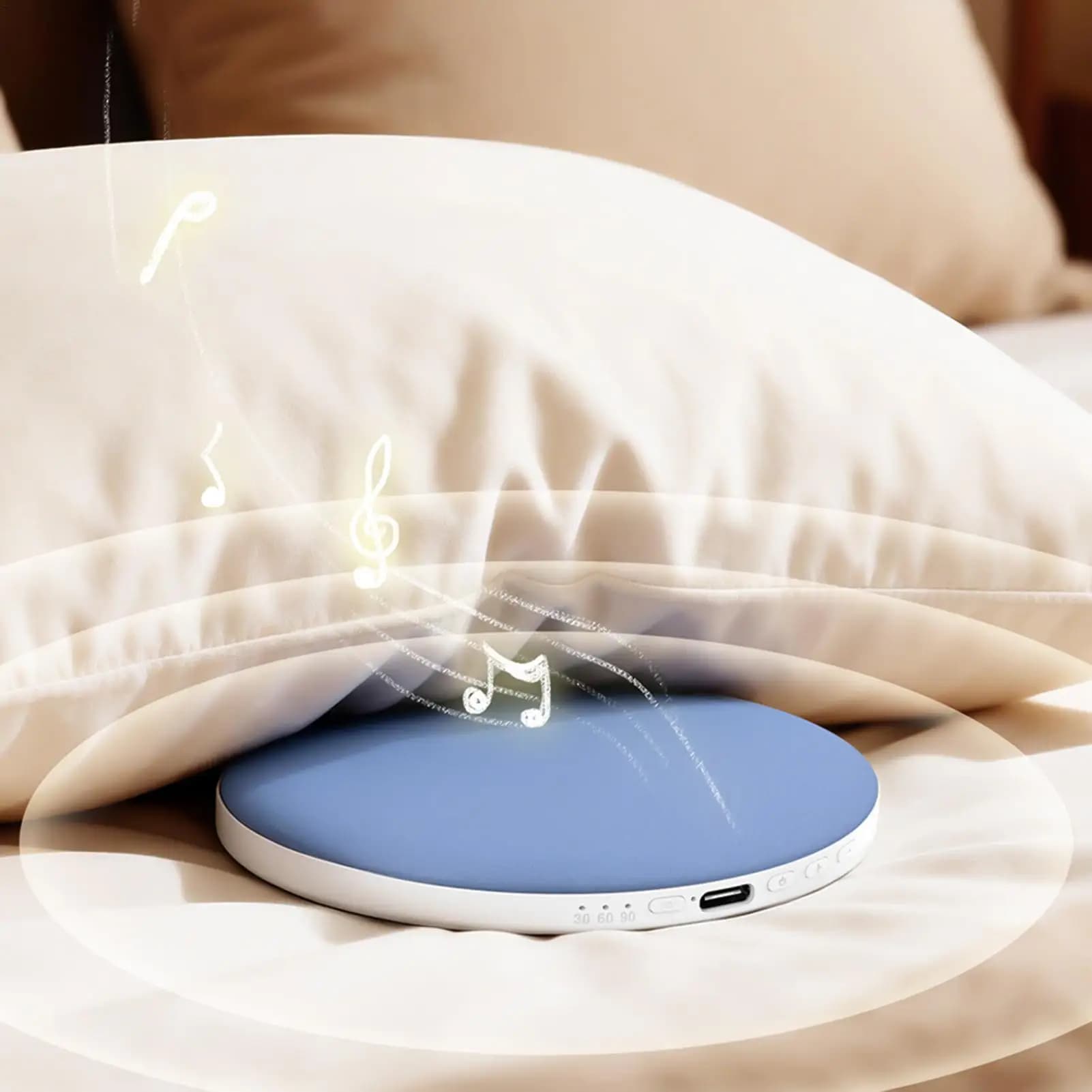 Altoparlante Portatile a Forma di Cuscino con Suono Stereo e Rumore Bianco, Wireless, per Dormire e per Chi Dorme di Lato, Regalo di Natale e Compleanno