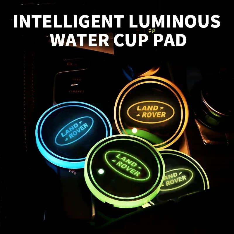 Auto Glow Glass Holder LED Bottle Light Zerbino Decoration For Land Rover RANGE ROVER SPORT Freelander 2 DISCOVERY Evoque Auto Merci
