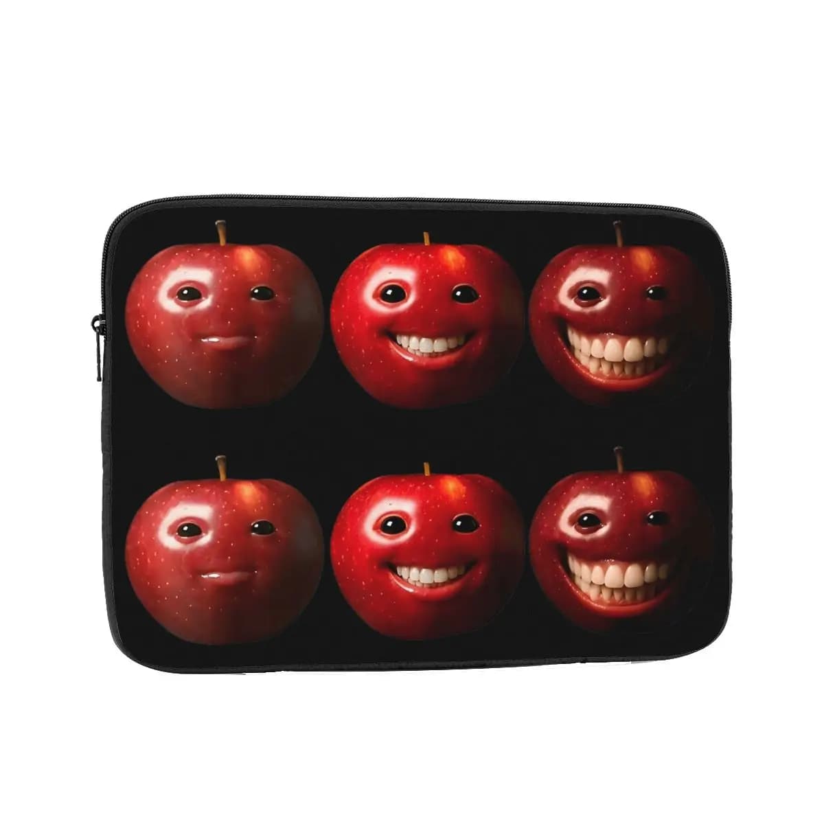 Divertente Silly AI Apple Gen Z Meme BrainRot Umorismo Frutta sorridente Fodera per laptop Custodia per notebook Custodia antiurto
