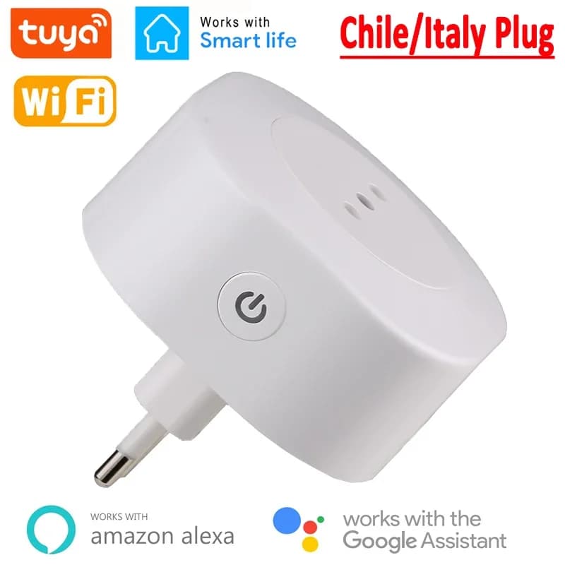 16A Wifi Smart Plug Italy Chile Power socket with timer USB charger Tuya SmartLife APP Voice control Works for Google Home Alexa