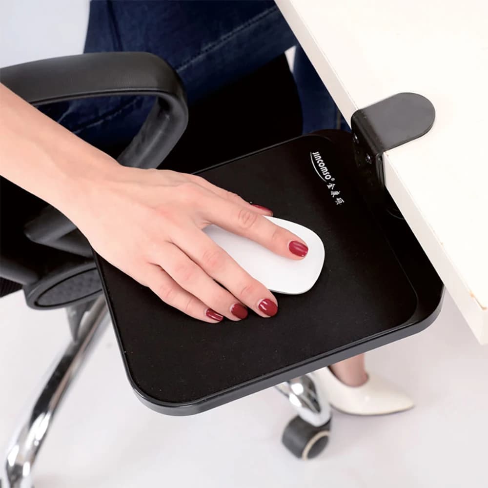 Vassoio regolabile per scheda di estensione del mouse Staffa per mouse/tastiera da tavolo Estendi il laptop desktop sotto la clip per supporto per tappetino per mouse da scrivania