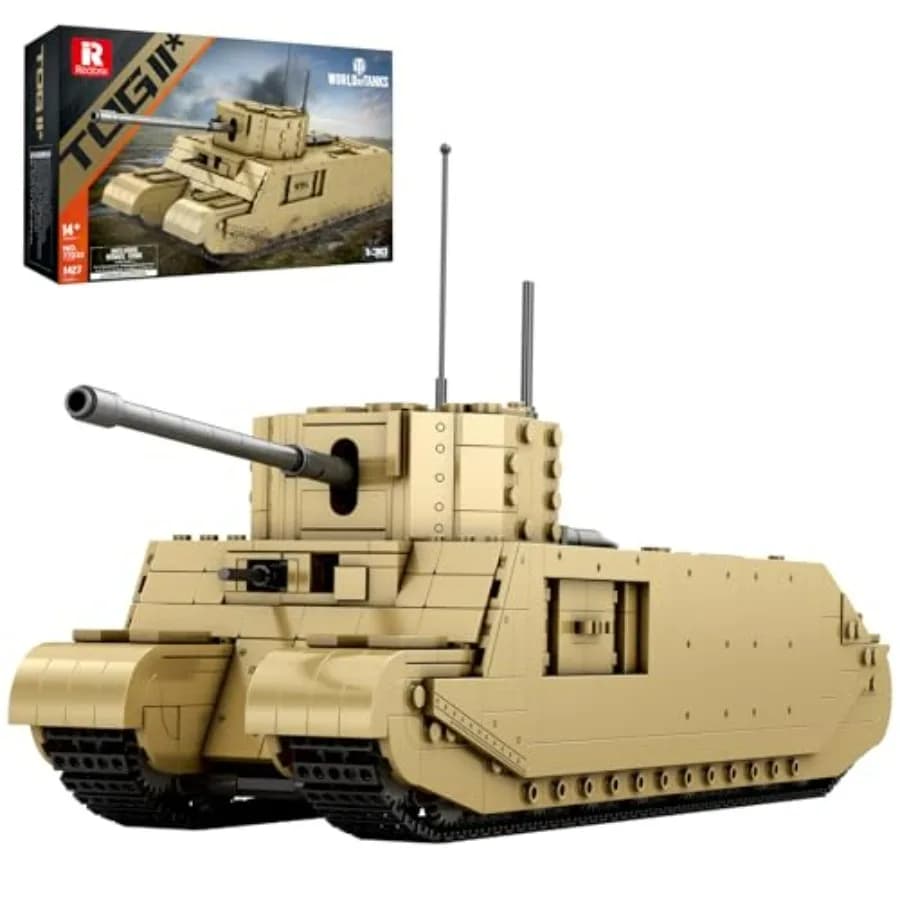 Set di Costruzione Reobrix TOG2 Carro Armato Britannico della Seconda Guerra Mondiale, Blocchi da Costruzione per Appassionati Militari 77032, Licenza World of Tanks