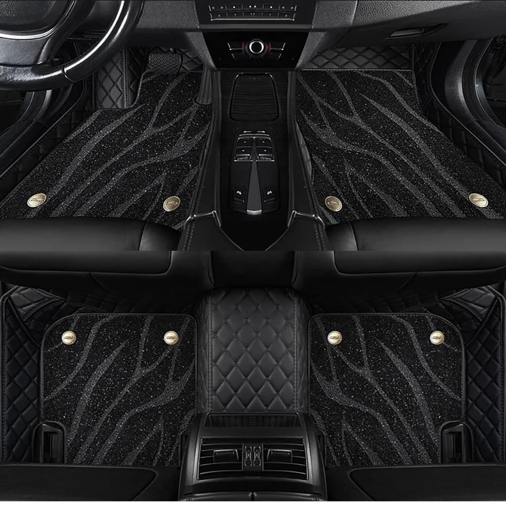 Custom Car Floor Mats For Audi A6 Avant Allroad Auto Carpets Double Layer Accessories Coche Floor Liners Blanket