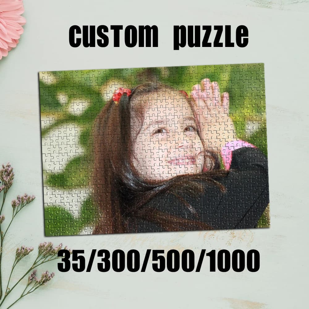 Puzzle personalizzato con foto da 35/300/500/1000 pezzi, bambola con foto personalizzata, caricamento foto personalizzato per regali di compleanno personalizzati