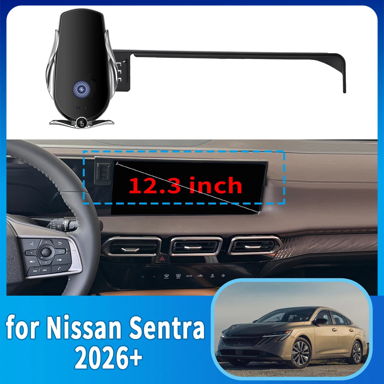 Supporto per telefono anti-vibrazione da cruscotto per Nissan Sentra 2026 2027 ​ ​ Auto Dedicata ​ ​ accessori