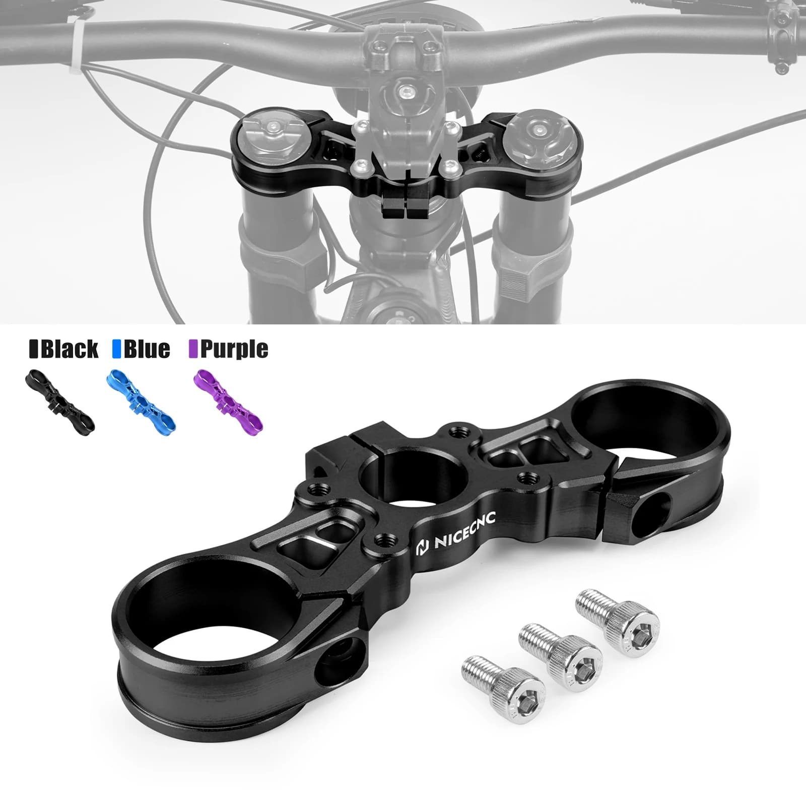 NICECNC Per Surron Light Bee X Superiore Triplo Morsetto Staffa Piastra di Collegamento Superiore In Alluminio Per Sur-Ron Light Bee S Elettrico Dirt Bike