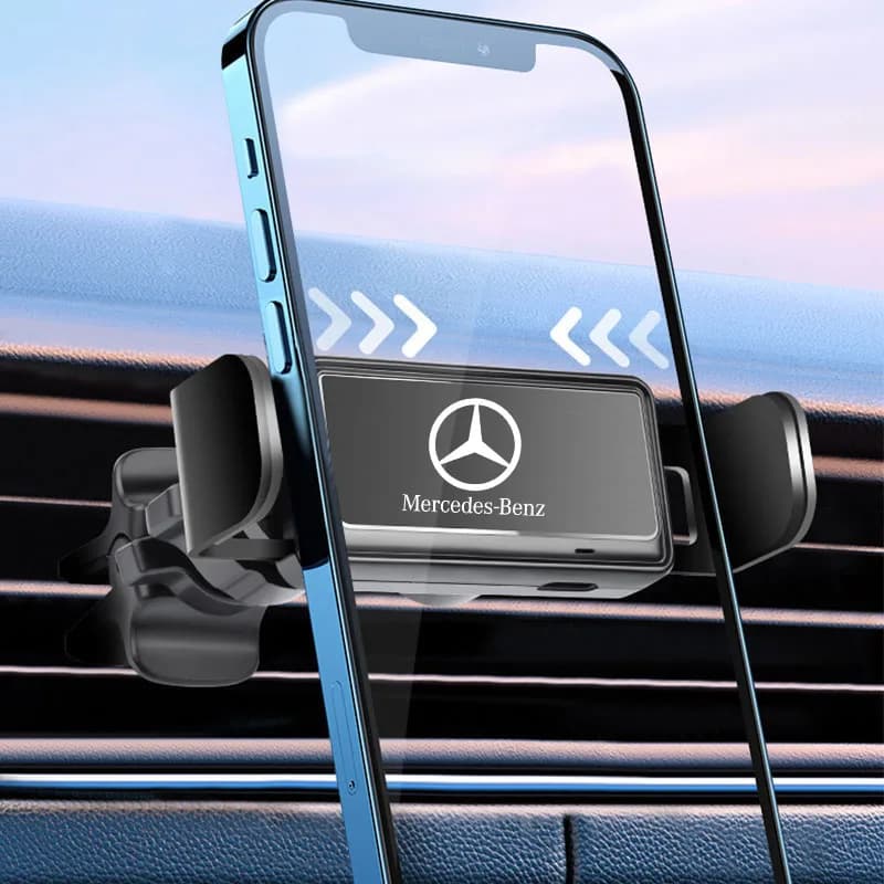 Car Smart Phone Holder Bracket Air Vent Clip Stand Hub Center Cover For Mercedes benz E GLK CLS A W204 W213 W221 ML Accessories