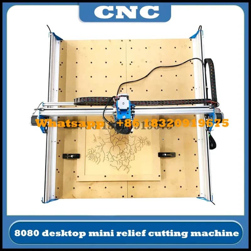 Macchina per incisione mandrino da tavolo CNC 8080 piccola mini taglio laser punzonatura scanalatura sollievo Hot fai da te