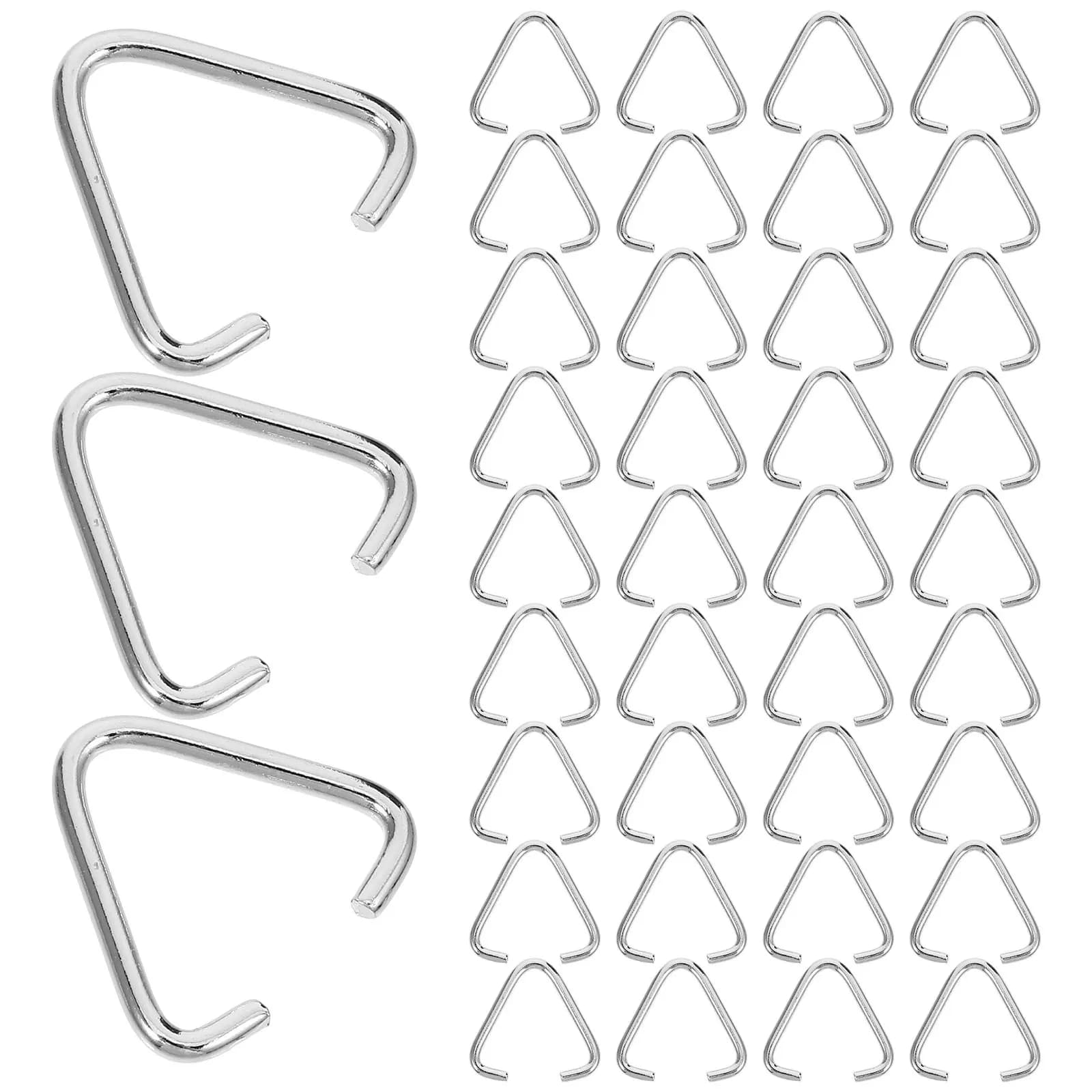 100Pcs Triangle Jump Rings Iron Jewelry Jump Rings Triangle Ring Buckles for DIY Keychains Crafts Pendants Triangular Ring