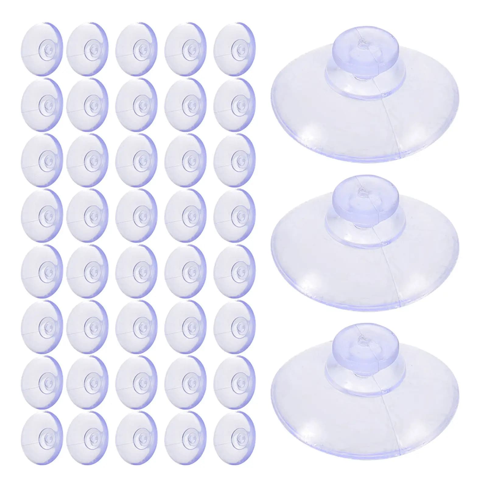 300 Pezzi Ventose Trasparenti da 20mm per Tavoli in Vetro e Finestre, Ganci Anti-Collisione Trasparenti, Piccoli Cuscinetti di Montaggio Riutilizzabili, Confezione Bulk