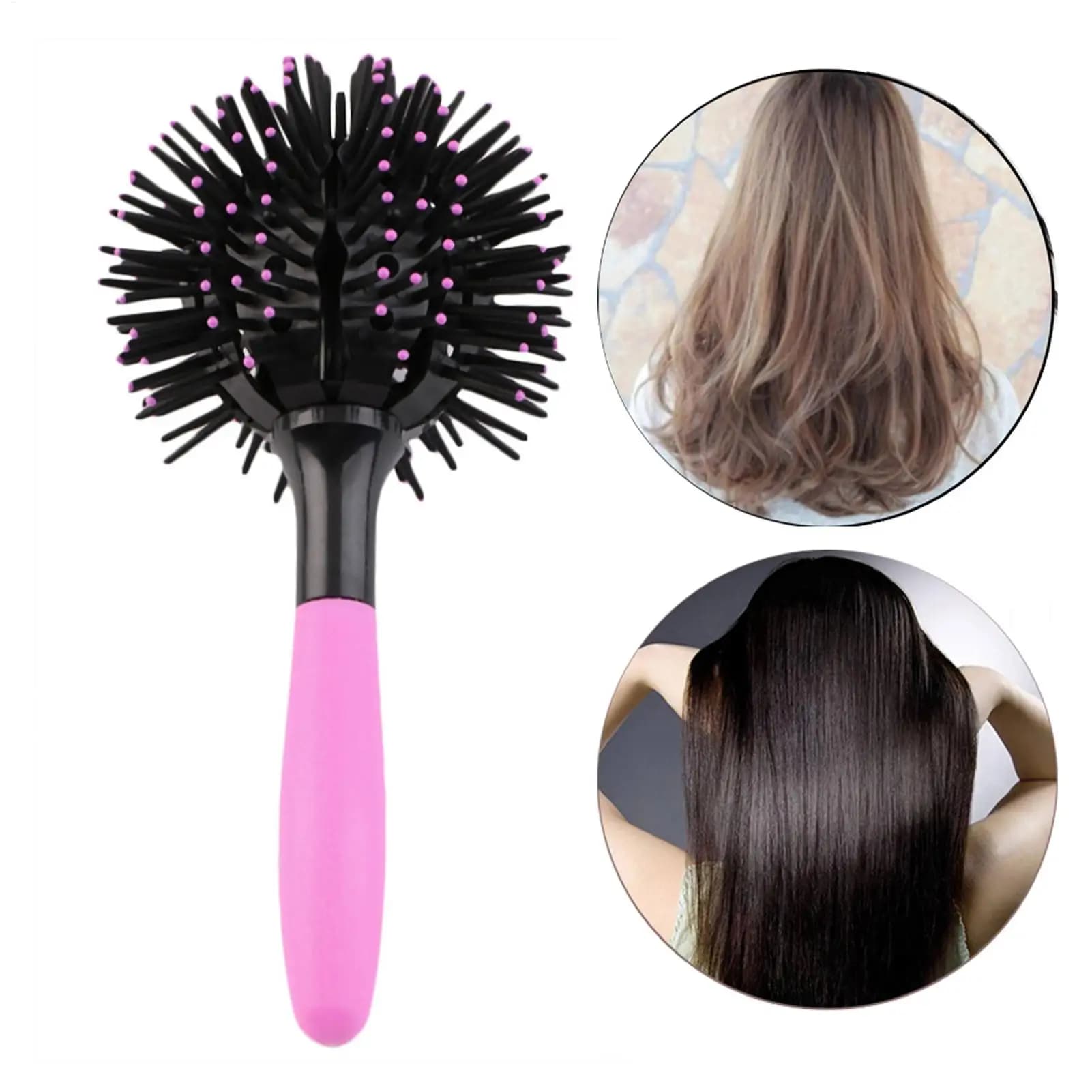 Brushes for Curly Hair Sliding Hair Gentle Curly Hair Portable Brush for Round Hair for Salon Care for Home Travel Men Family