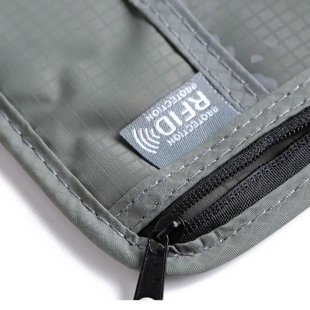 Borsa Antifurto RFID da Collo per Passaporto, Portafoglio RFID-Blocking da Collo, Custodia Multitasche Multifunzione per Documenti e Carte di Credito da Viaggio
