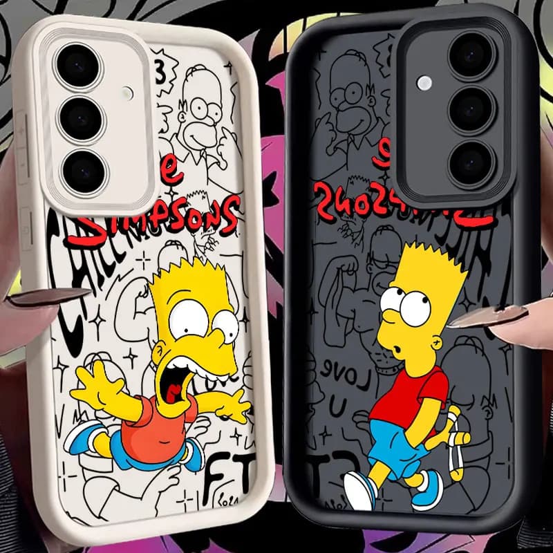 Cool Bart-S-Simpsons Silicone Case for Samsung Galaxy S26 S25 Ultra S24 S23 Plus S22 S21 S20 FE Phone Shock Protective Cover