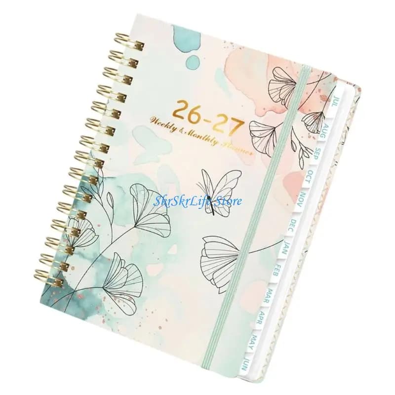 E65E 2026-2027 Dated Planner Notebook Wirebound for Work Study Scheduling Planning