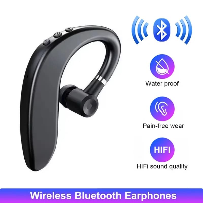 Waterproof Wireless Earbuds Noise Cancelling Mic Sport Business Audio Ear Hook For iPhone/Xiaomi/Huawei Phone Earphone Accessory