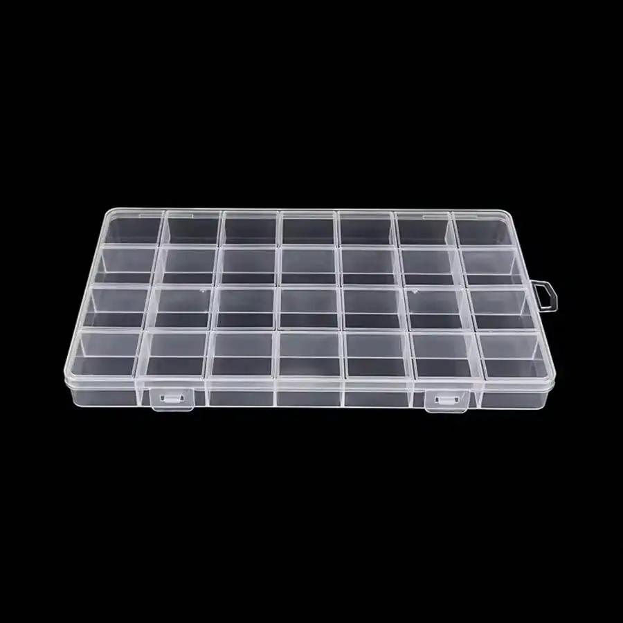 1pc Plastic 28-Grid Jewelry Storage Case, Removable Dividers For Craft Tiny Components