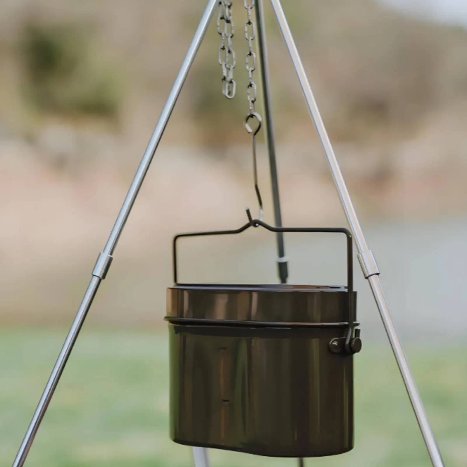 Set da Cucina da Campeggio Multifunzionale in 3 Pezzi Design Tedesco, Contenitore per Pranzo in Alluminio Riscaldabile Resistente alle Alte Temperature