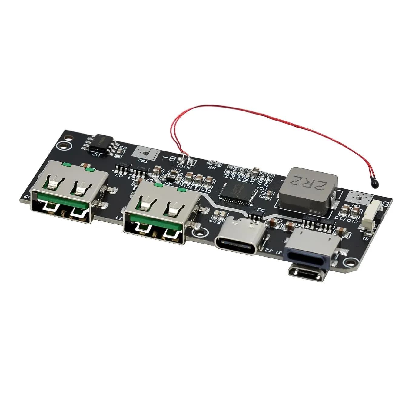 QC4.0 QC3.0 LED Dual USB 5V 4.5A 22.5W Micro/Type-C USB Mobile Power Bank 18650 Charging module Temperature/circuit protection