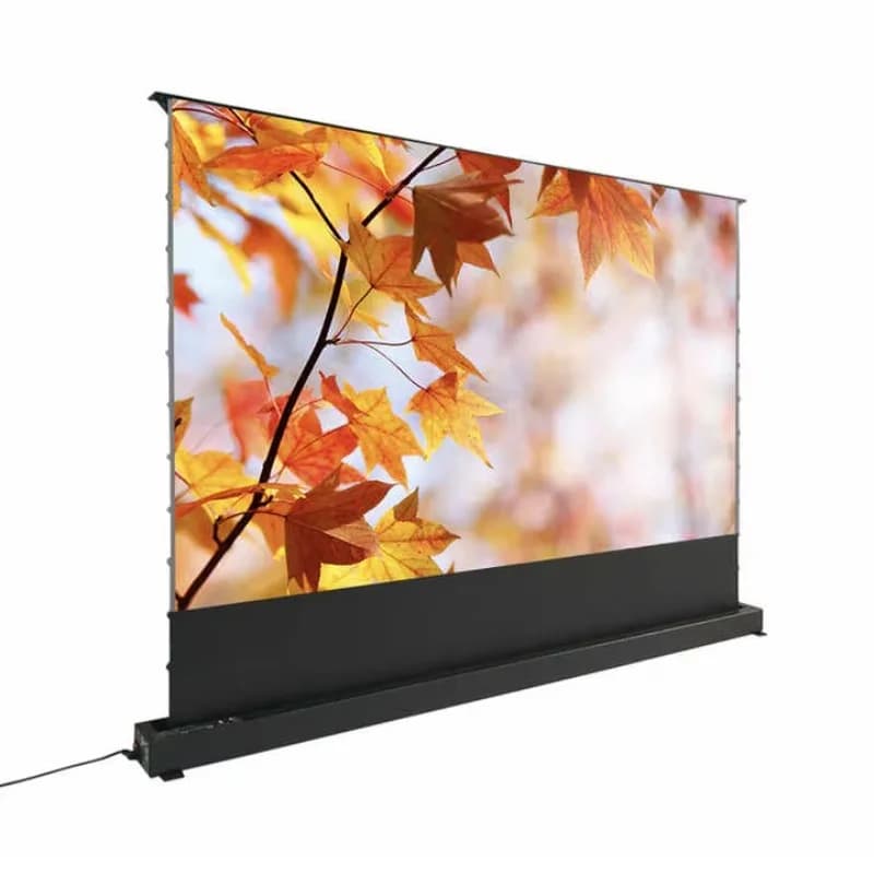 Schermo per Proiettore Motorizzato da Pavimento 100'' per Proiettore a Tiro Ultra Corto, Uso Home Cinema