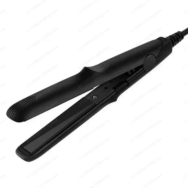 Mini piastra per capelli 2 in 1 bigodino per uomo donna uso asciutto e bagnato frangia strumento per lo styling anti-danno per capelli corti
