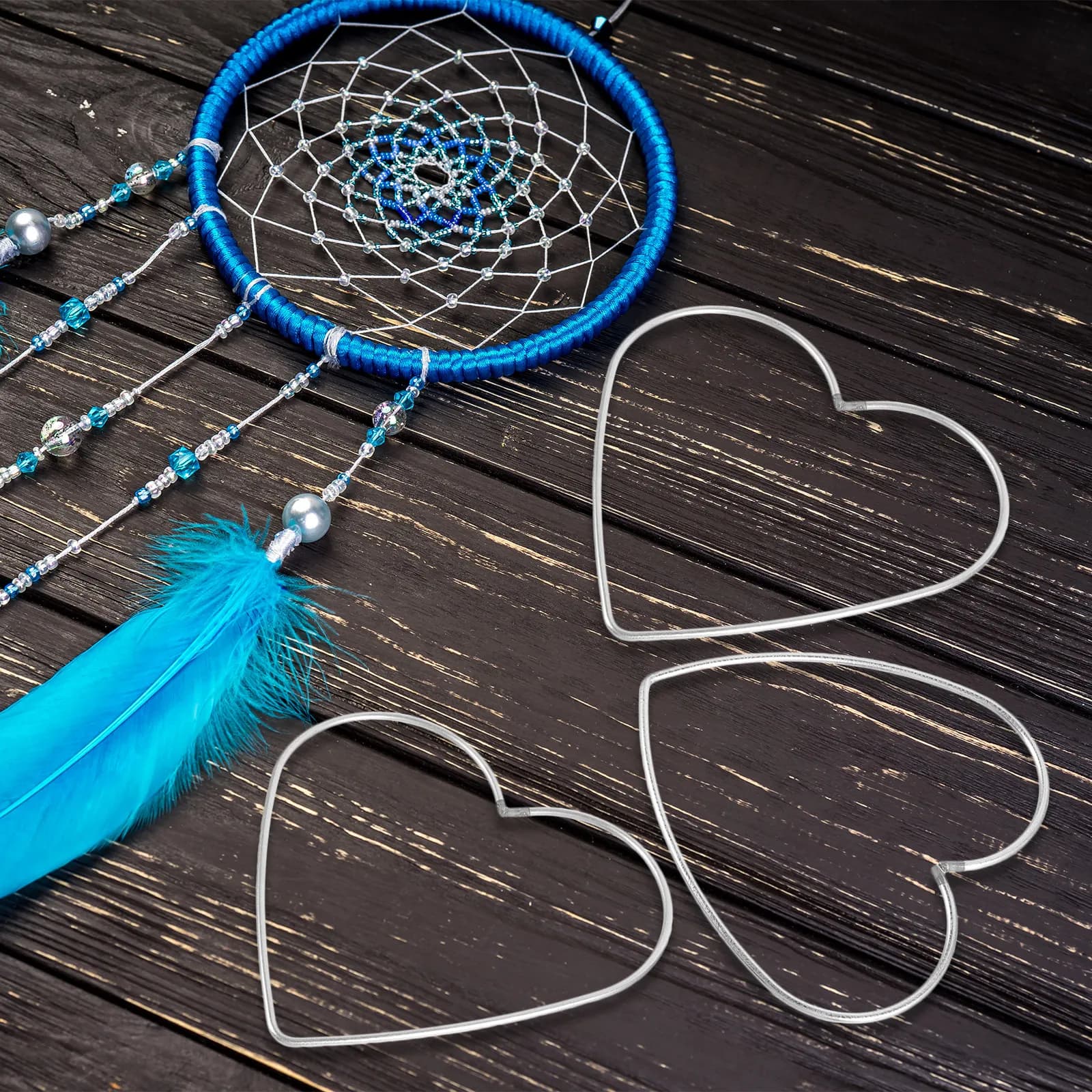 6Pcs Metal Dream Catcher Frame Ring DIY Craft Supply for Home Party Decoration Wreath Making Wind Chime Decor Crafting Ring