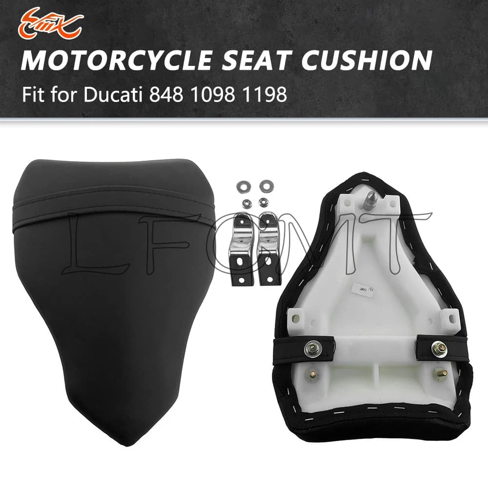 Accessori moto Cuscino del sedile passeggero posteriore in pelle PU Cuscino del passeggero adatto per Ducati 1098 1198 848 2007-2013