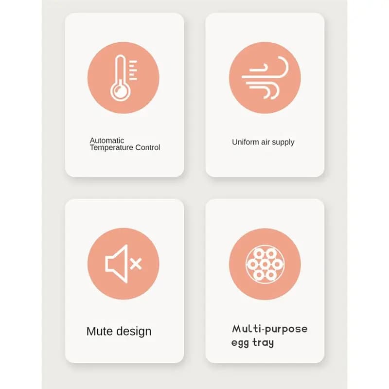 Incubatrice Domestica per 7 Uova, Incubatrice Intelligente, Piccola Incubatrice Domestica, Incubatrice per Uova di Piccione, Spina USA