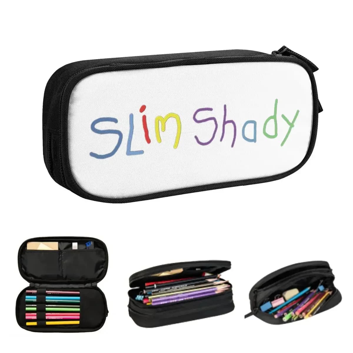 The Death Of Slim Shady Astucci per matite Eminem Borse per penne di grande capacità Astuccio per penne Astuccio per matite per ragazzi e ragazze Studenti di cancelleria