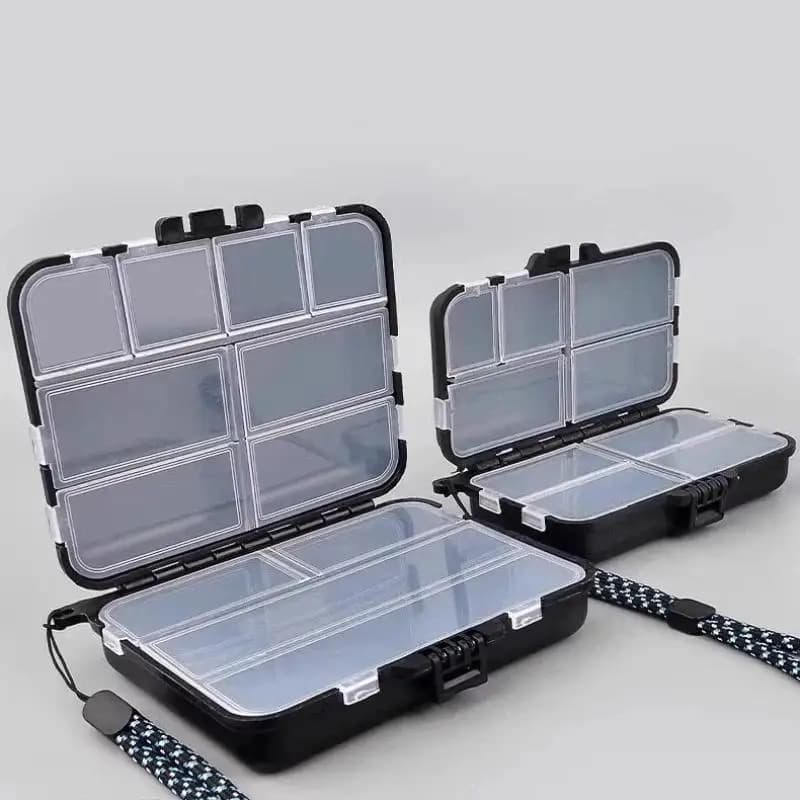 Double Sided Fishing Lure Box 1/2 Pcs Waterproof Fishing Tackle Storage Case for Fishing Parts Accessories Outdoor Fishing