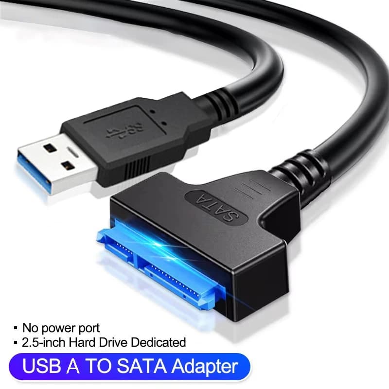 Cavo Adattatore USB 3.0 2.0 SATA da 20-50CM, Cavi di Prolunga per Computer, Connettori Compatibili con SSD e HDD Esterni da 2.5 Pollici, USB 3.0