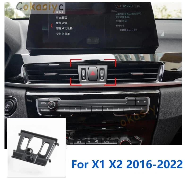 Car Phone Holder Mounts Special For BMW X1 X2 F39 F47 F48 F49 GPS Supporting Fixed Bracket Base 17mm Accessories 2012-2022