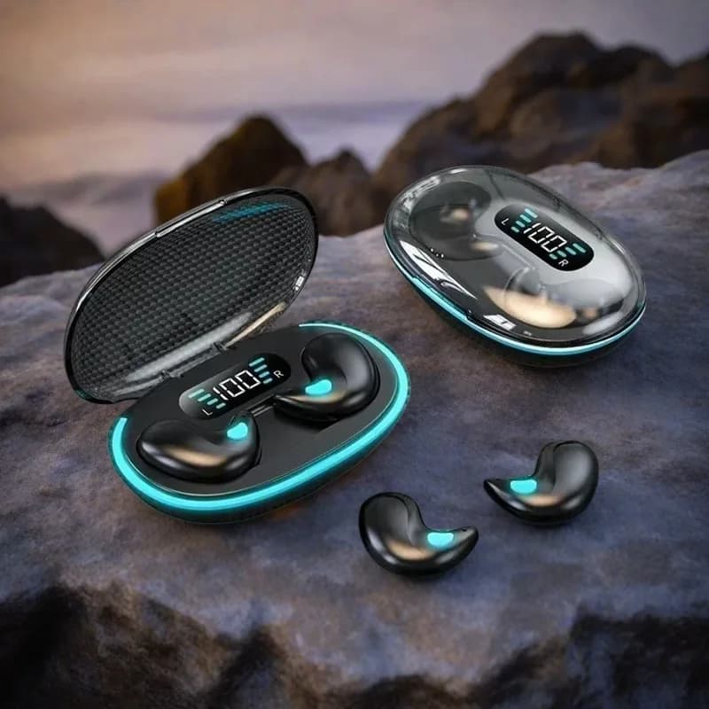 Bluetooth Wireless Headphones with Hooks, Bluetooth headphones with Reduction of Noise and Low Power, HiFi Stereo Headphones