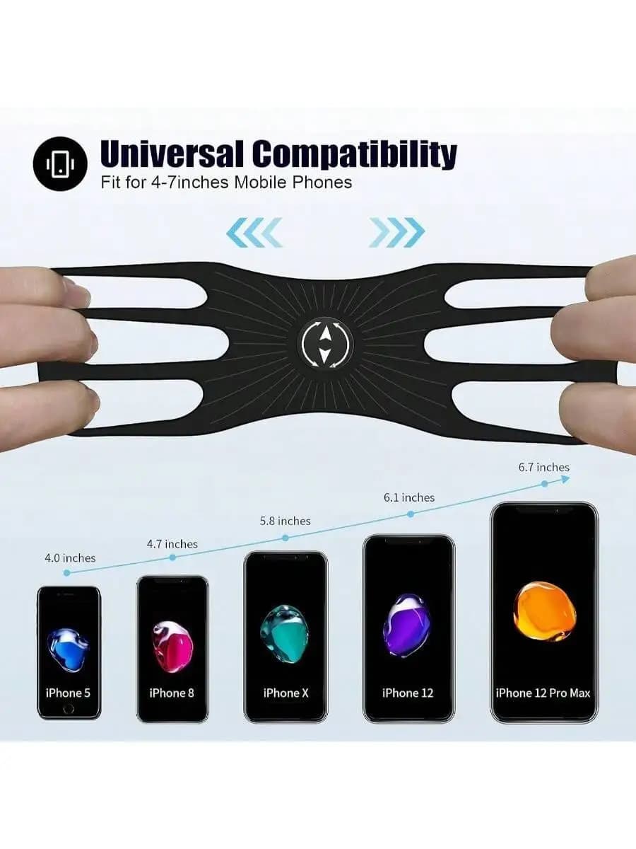 Supporto universale per telefono da bicicletta, supporto regolabile girevole a 360° per smartphone da 4-6,7 pollici