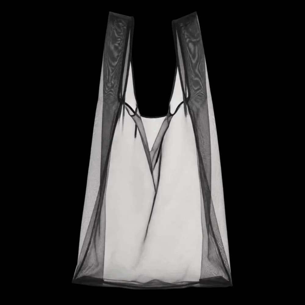 Large Capacity Organza Shopping Bag Sheer Gauze Mesh Lightweight Handbag Portable Reusable Cosmetic Storage Bag Daily Use