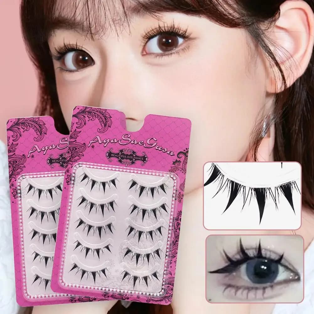 Small Demone Fins Cosplay Comic Eye Toe Chiusa Style Lolita Style 5 pairs For Women Girl F3F6