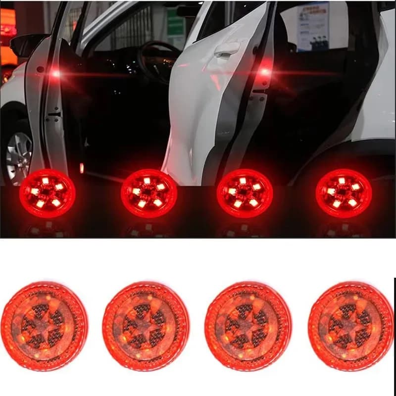 1/2/4pcs LED universale per apertura porta auto avvertimento di sicurezza luci anti-collisione sensore magnetico luci di allarme lampeggianti stroboscopiche