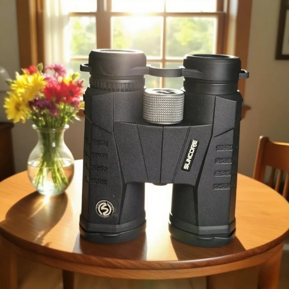 Binocolo 10x42 per Campeggio, Birdwatching e Osservazione delle Stelle, Lente d'Ingrandimento Ottica Compatta e Portatile