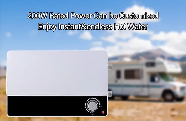 Scaldabagno Elettrico da 6L per Caravan a 12 Volt, Sistema Doccia Elettrico Suburbano per Camper e Campeggio