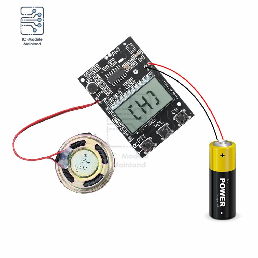 DC3.3-6V FM Walkie Talkie circuito ricetrasmettitore modulo All-in-One trasmettitore FM modulo ricevitore 7 frequenza 27-480MHz