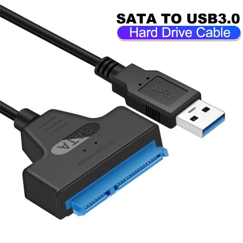 Cavo adattatore da SATA a USB 3.0 da 30 cm per disco rigido SSD/HDD da 2,5 pollici, trasferimento dati, convertitore per disco rigido esterno, supporto UASP
