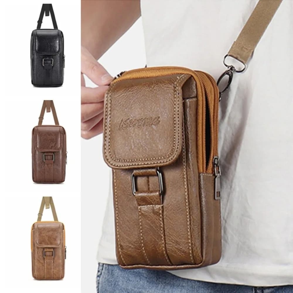 With Strap Cell Phone Case Double Layer Metal Buckle Belt Clip Bag for Phone Universal Waterproof Case for Hanging Phone Belt