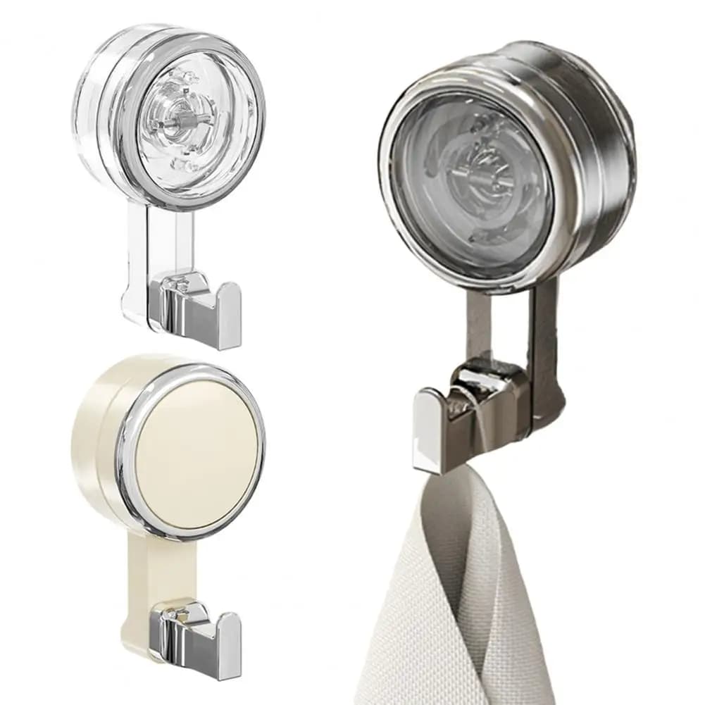 Ganci a ventosa rotanti con blocco a vuoto, ganci resistenti impermeabili, organizer riutilizzabile salvaspazio per bagno e cucina