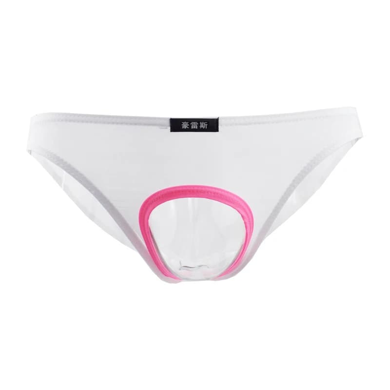 Men's Briefs Underwear Hollow Out Boxer Fashion Bulge Pouch Thin Knickers Triangle Lingerie Sexy Thong Bottoms