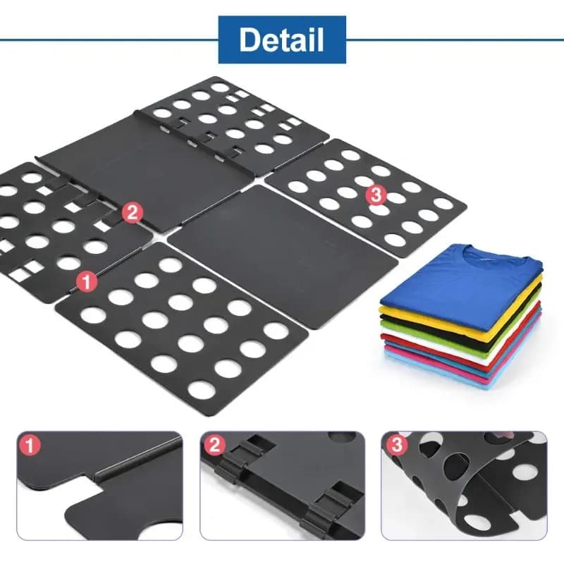Piegatrice per vestiti in plastica, piegatrice per magliette, organizer per indumenti facile e veloce per bambini e adulti